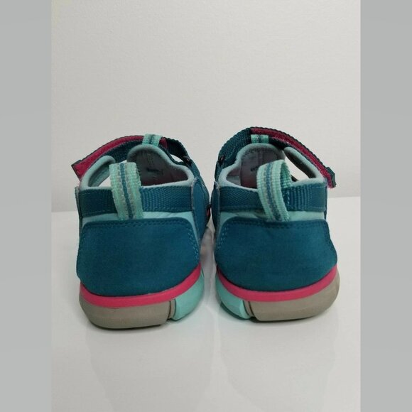 KEEN Hiking Trail Seacamp CNX Sandals Shoes Youth Girl 5 Washable Blue Teal - Picture 4 of 10